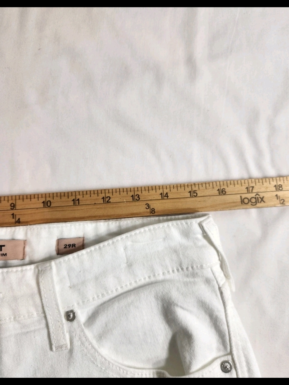Ariat Wide Leg Jeans Women's Size 29 R White Ultra High Rise Stretch Crop NWT 54 - Picture 9 of 15